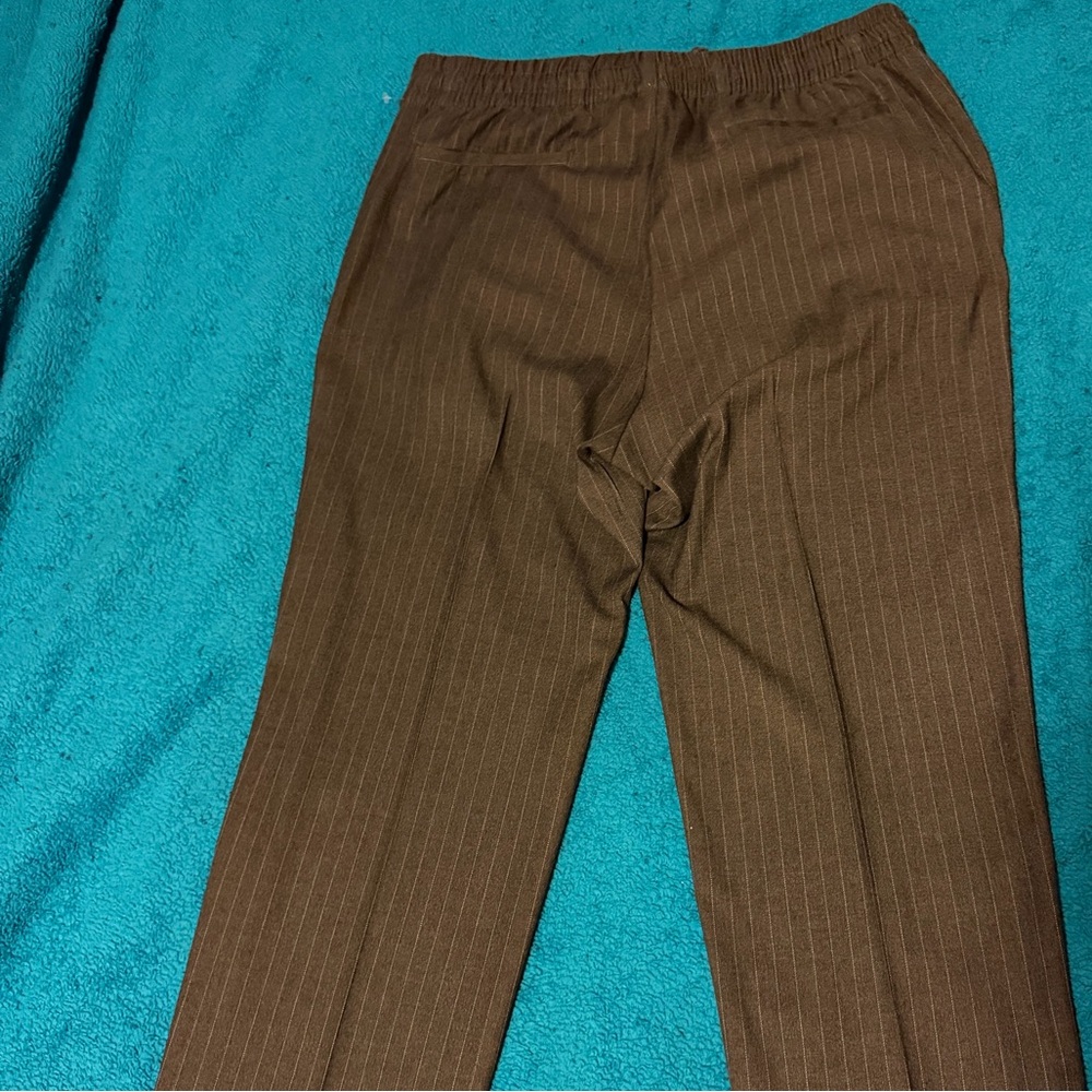 Women's Brown Pinstripe Pants
